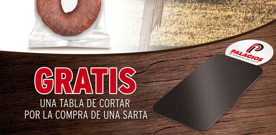 Te regalamos una tabla de cortar por la compra de Chorizo Ahumado Palacios