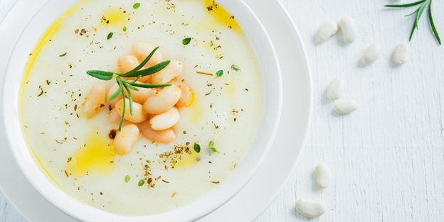 white bean cream soup