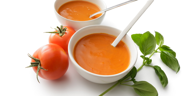 Soups: Tomato Soup Isolated on White Background